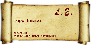 Lepp Emese névjegykártya