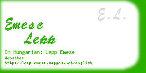 emese lepp business card